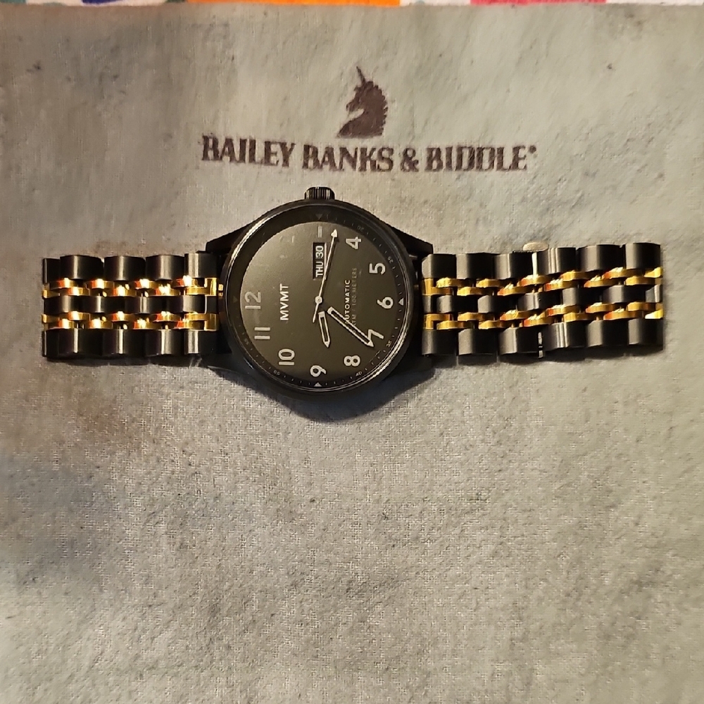 MVMT Black and Gold Men's Automatic Watch with Day-Date - Picture 4 of 13